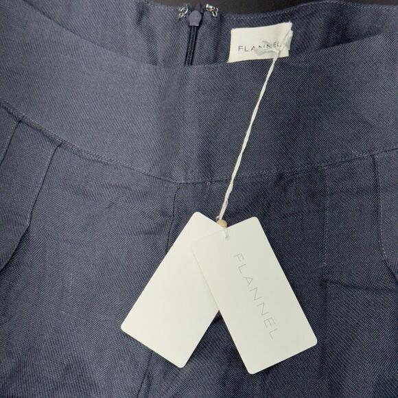 Flannel Brand Lightweight Organic Quiet Luxury Lined Wide Leg Slate Gray Pants 2 - Picture 5 of 15